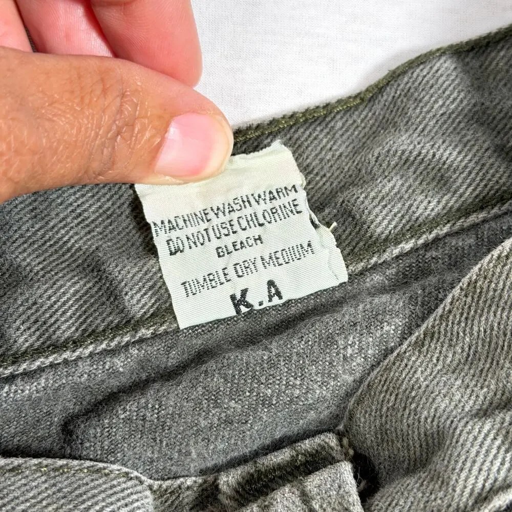 Y2K Faded Black Denim Baggy Jorts Shorts Size 40 Mexico Skater Long 100% Cotton